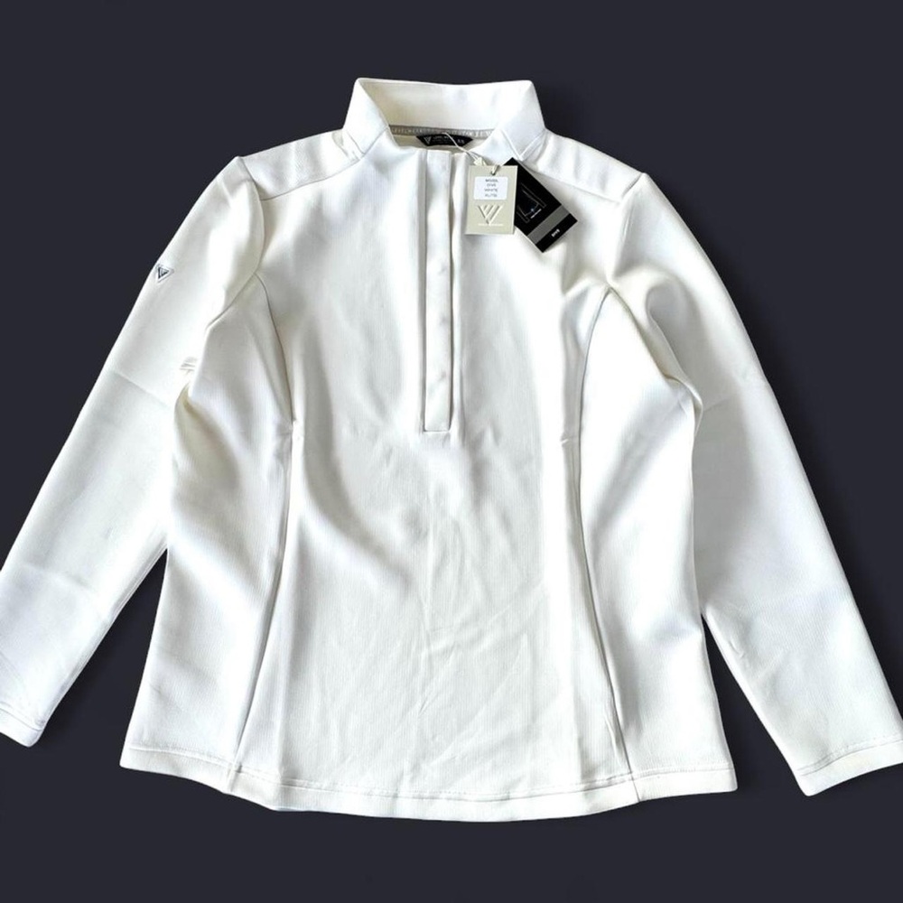 Levelwear Dive Performance Half-Zip Mock Neck Pullover White Women’s XL Golf NWT - Picture 5 of 8